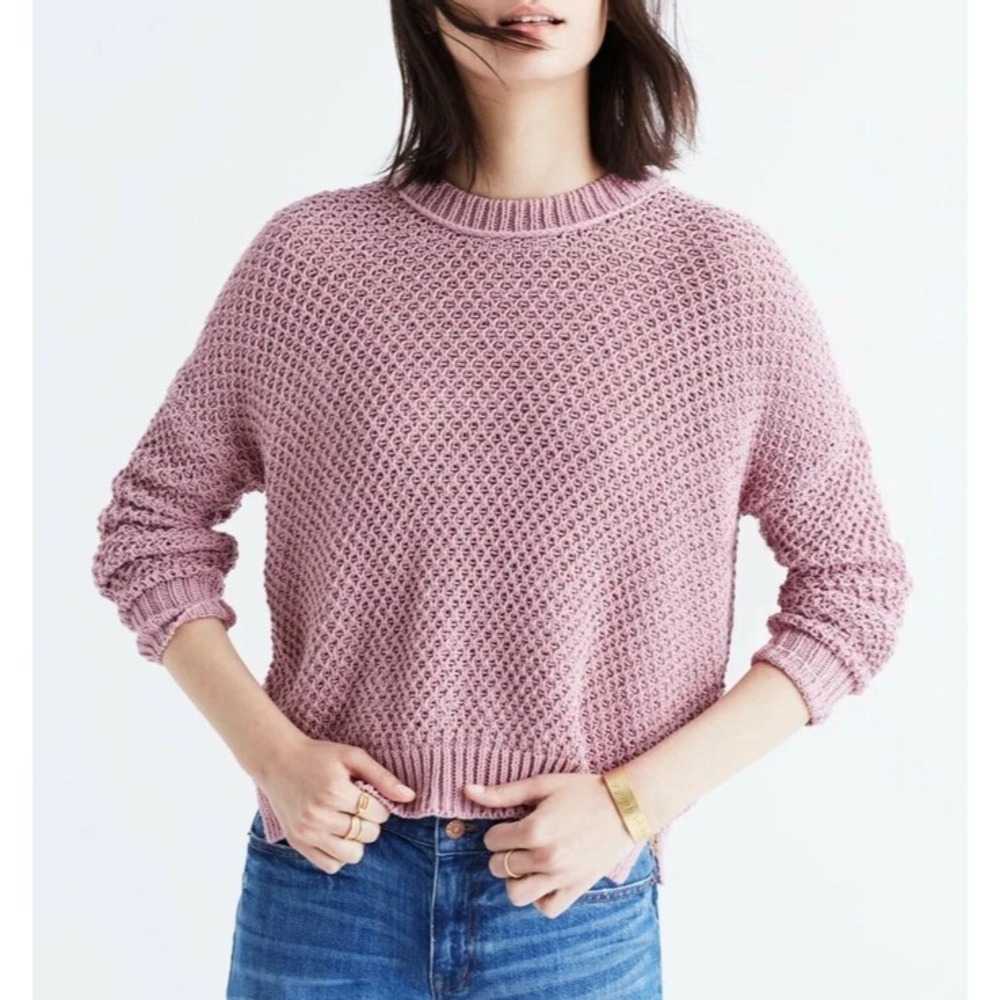 Madewell French Quarter Pullover Sweater Womens Small Pink Knit